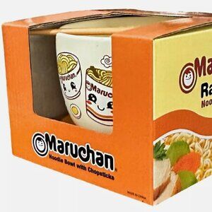 Maruchan‎ Ramen Noodle Ceramic Bowl with Chopsticks